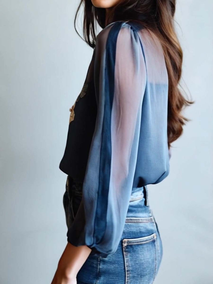 Blouse florale bohème chic pour femme