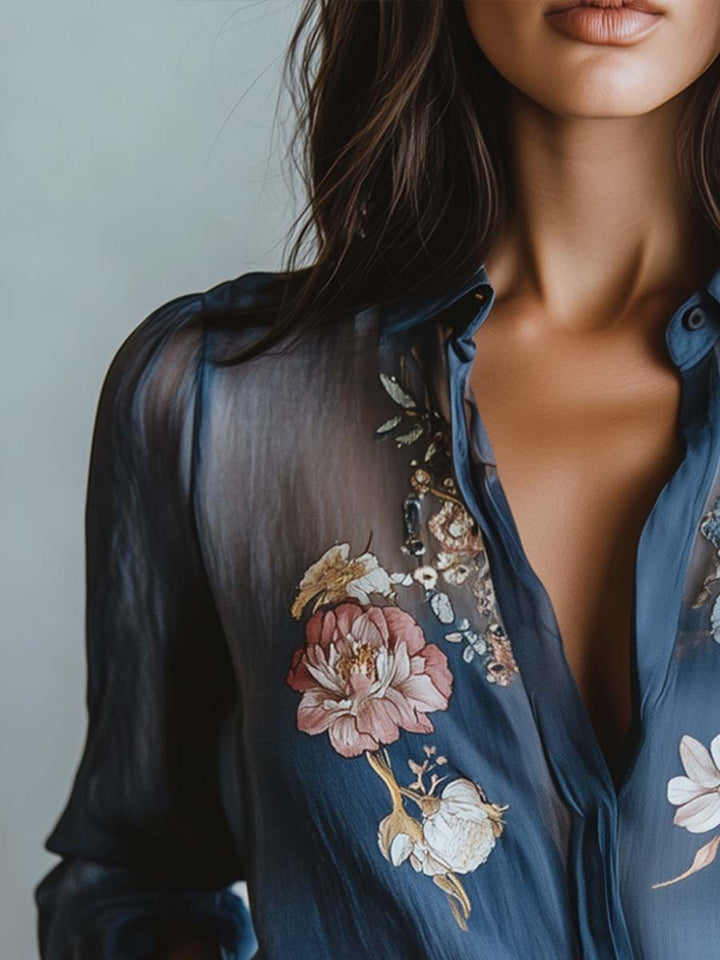 Blouse florale bohème chic pour femme