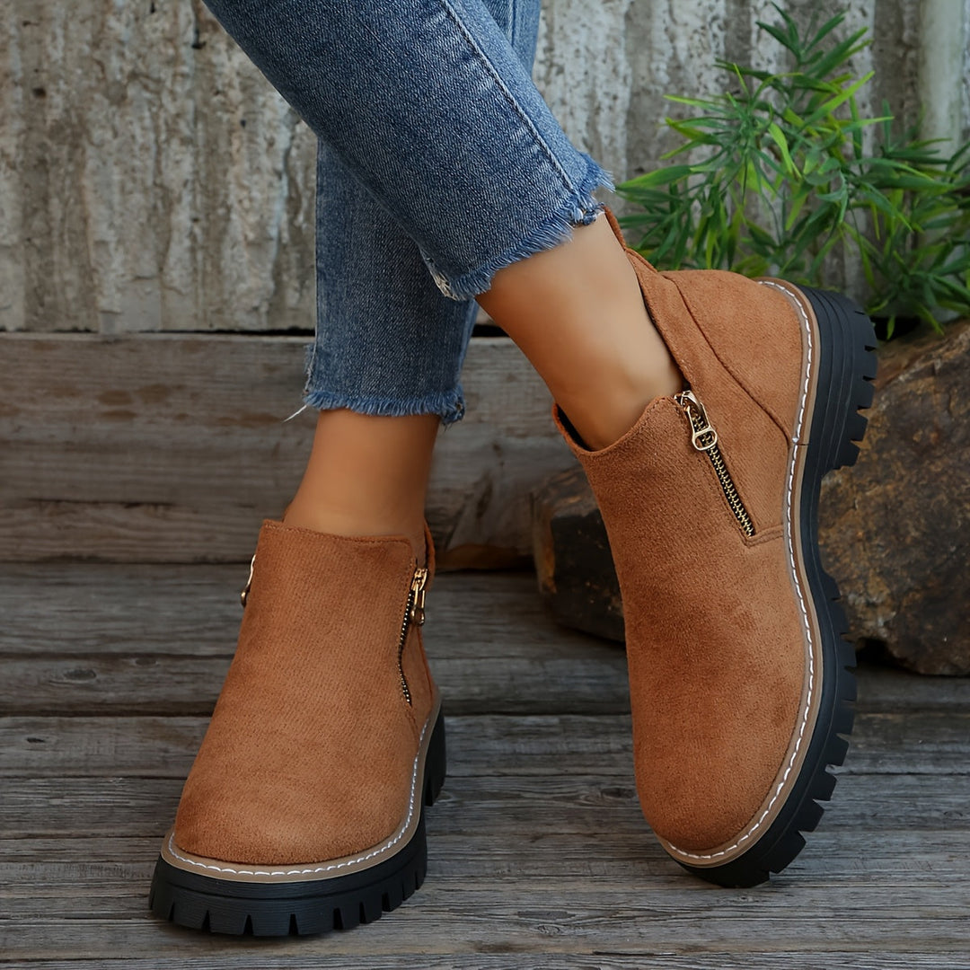 Sable | Reliable Ankle Boots with Non-Slip Grip and Side Zip Entry