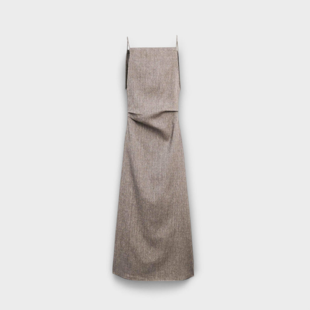 Clara - Robe maxi fluide en mélange de lin