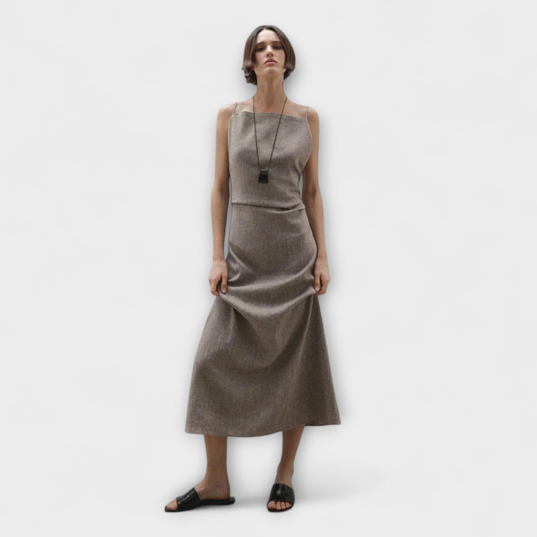 Clara - Robe maxi fluide en mélange de lin
