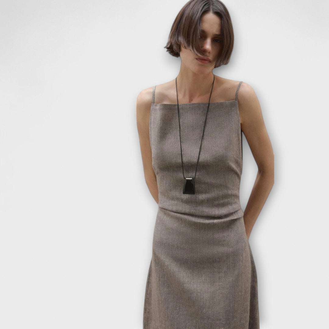 Clara - Robe maxi fluide en mélange de lin