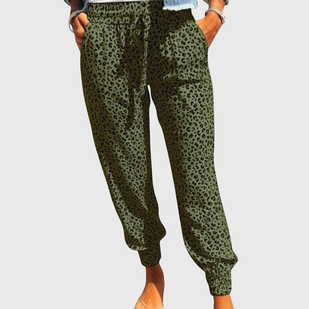 Feli - Pantalon léopard à jambes larges