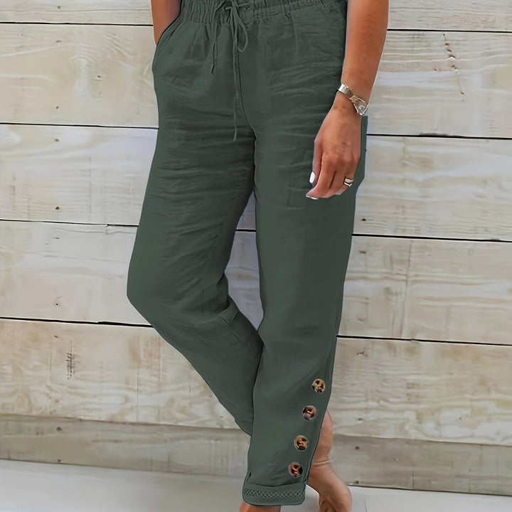 Linnea™ – Pantalon droit slim en coton