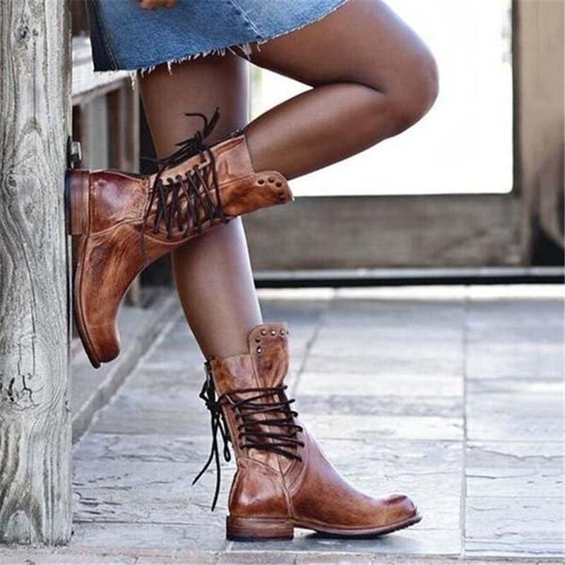 Alisha | Bottes en cuir avec lacets