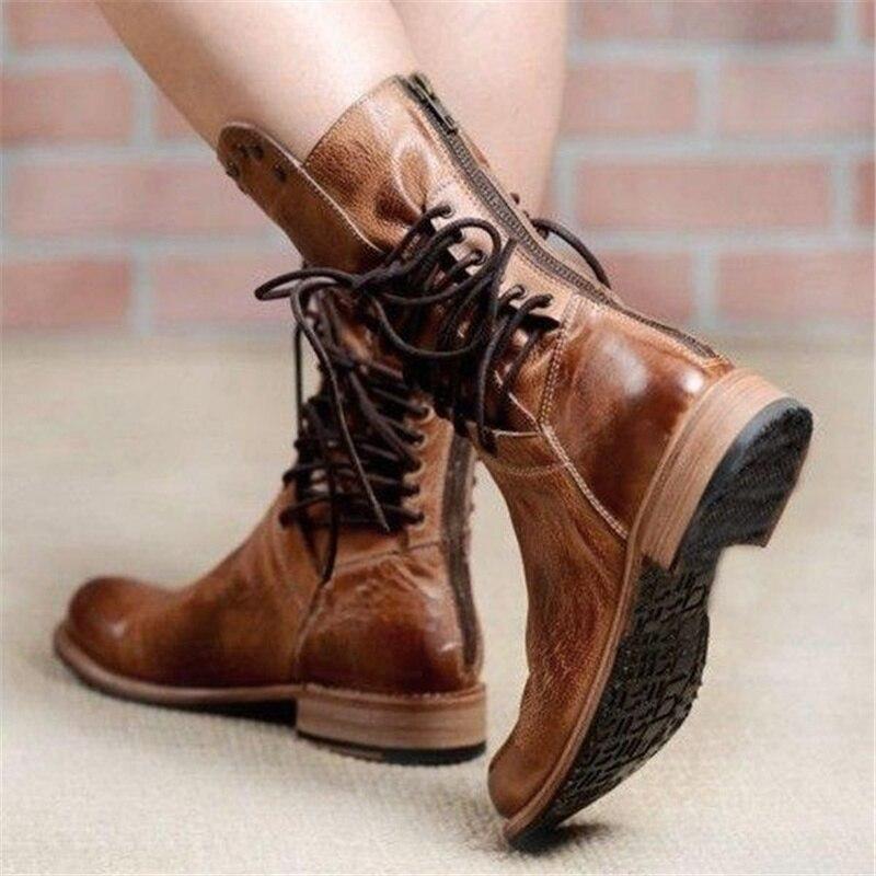 Alisha | Bottes en cuir avec lacets
