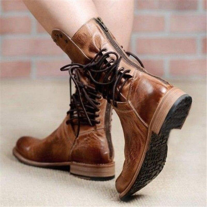 Alisha | Bottes en cuir avec lacets