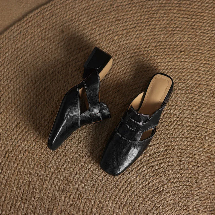 Mules Andie en cuir véritable
