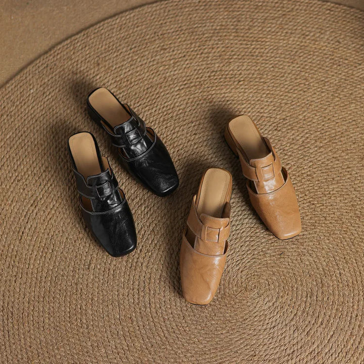 Mules Andie en cuir véritable