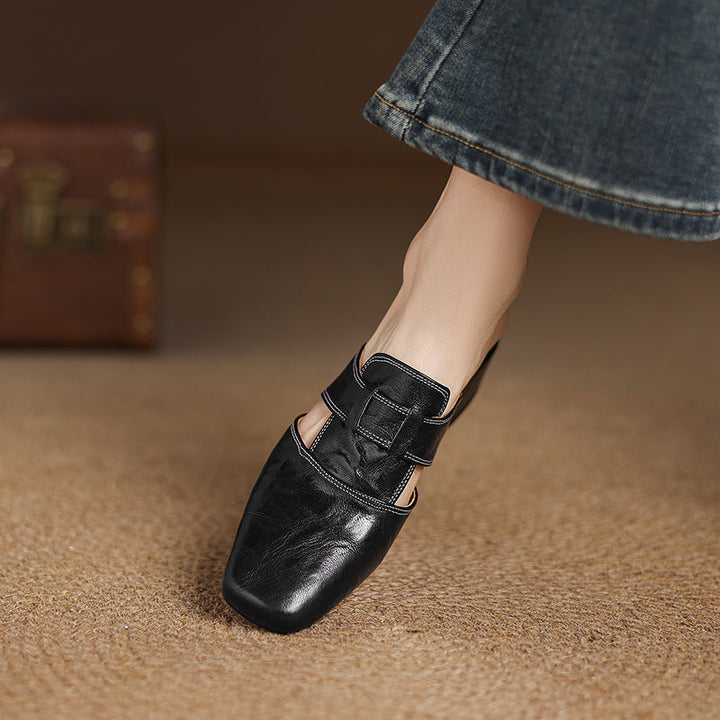 Mules Andie en cuir véritable