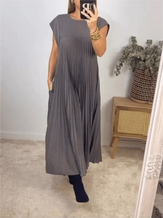 Sandra | Robe élégante plissée