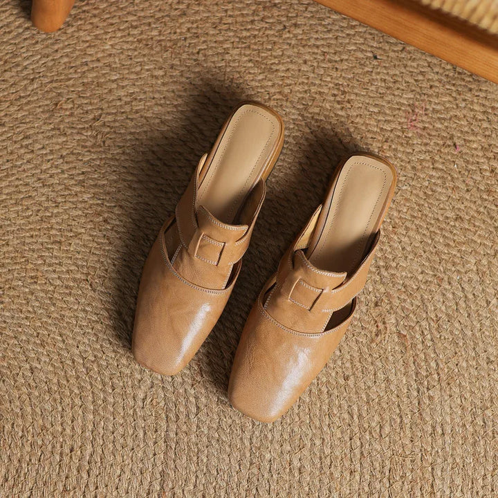 Mules Andie en cuir véritable