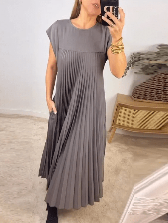 Sandra | Robe élégante plissée