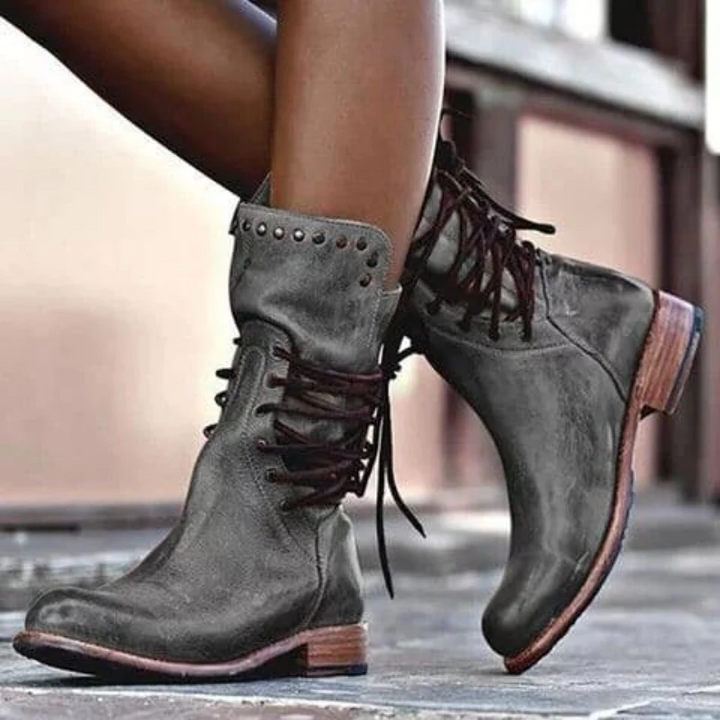 Alisha | Bottes en cuir avec lacets