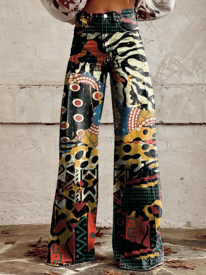 Mia™ - Pantalon large moderne coloré
