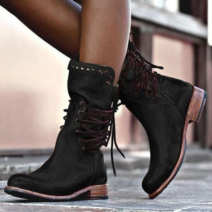 Alisha | Bottes en cuir avec lacets