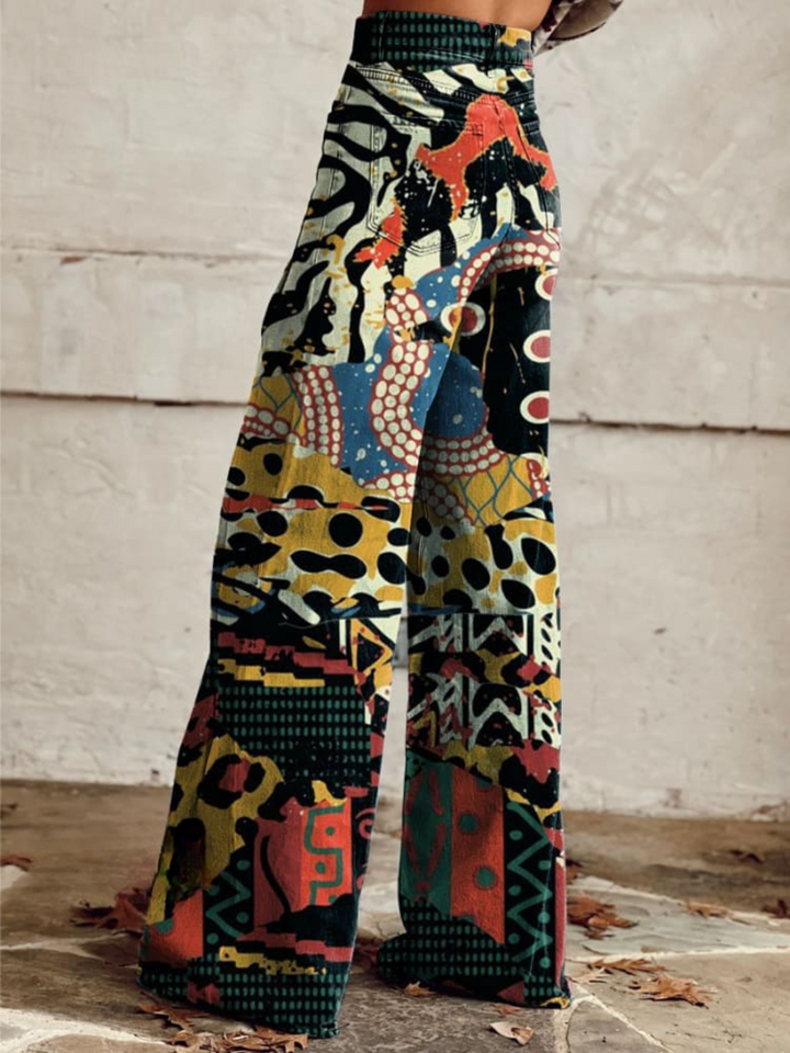 Mia™ - Pantalon large moderne coloré