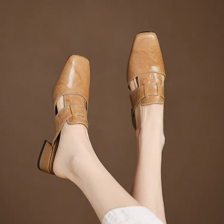 Mules Andie en cuir véritable