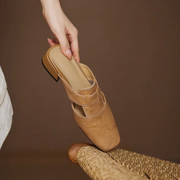Mules Andie en cuir véritable