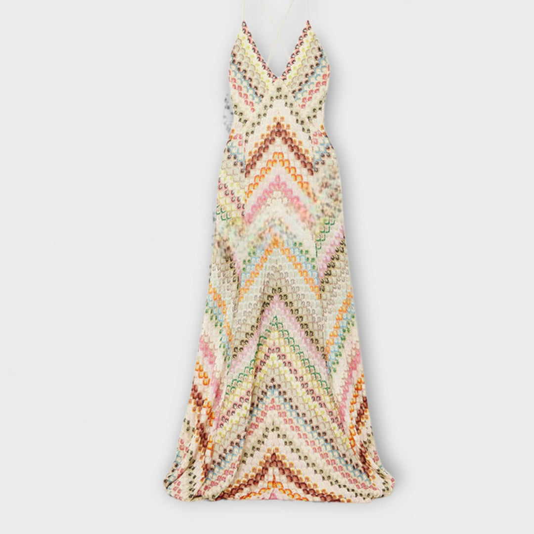 Remi - Robe maxi colorée à motif chevrons Missoni