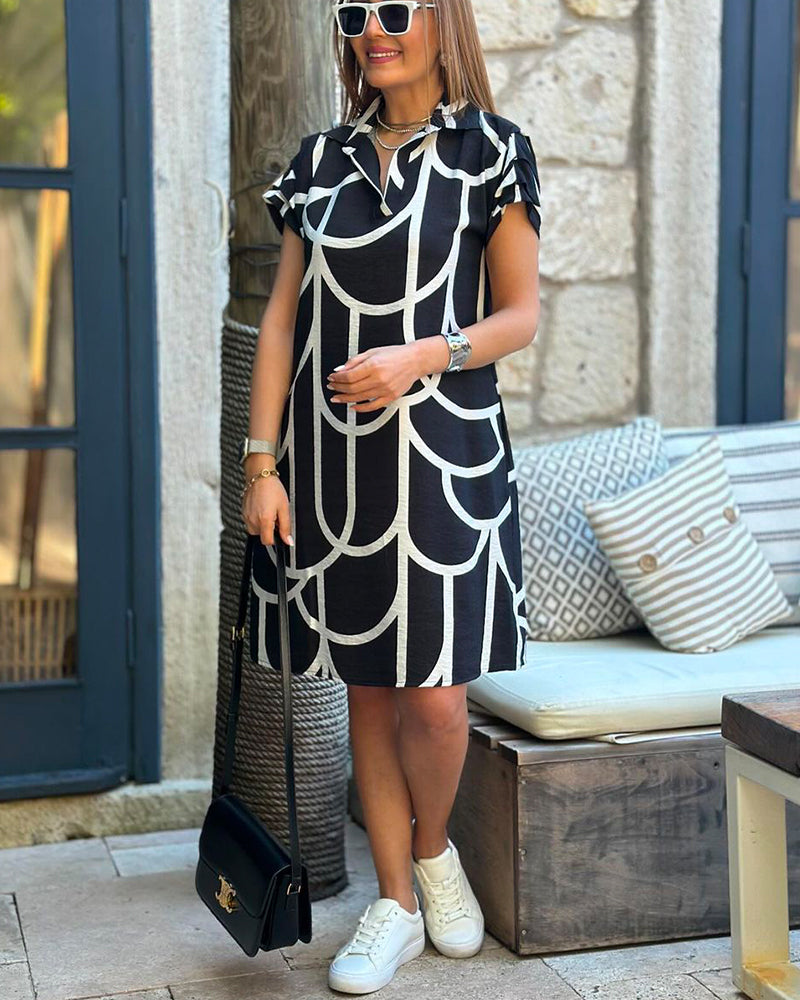 Emy | Robe à imprimé graphique stylée