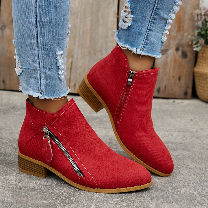 Anneliese | Bottines de cheville confortables avec fermeture éclair et soutien de la voûte plantaire