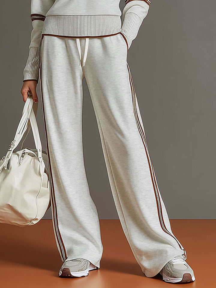 Serena | Set aus lässiger Bluse und weit geschnittenen Hosen mit lockerer Passform und ruhiger Silhouette