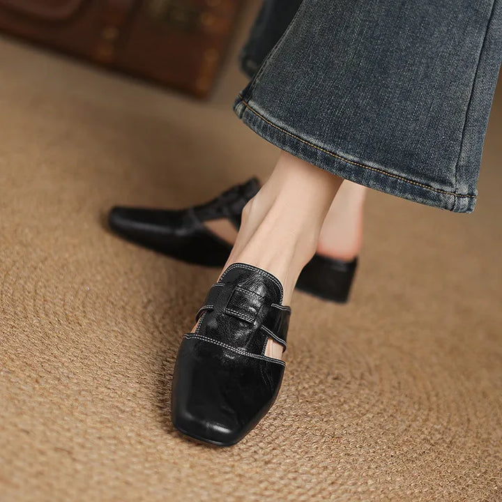 Mules Andie en cuir véritable