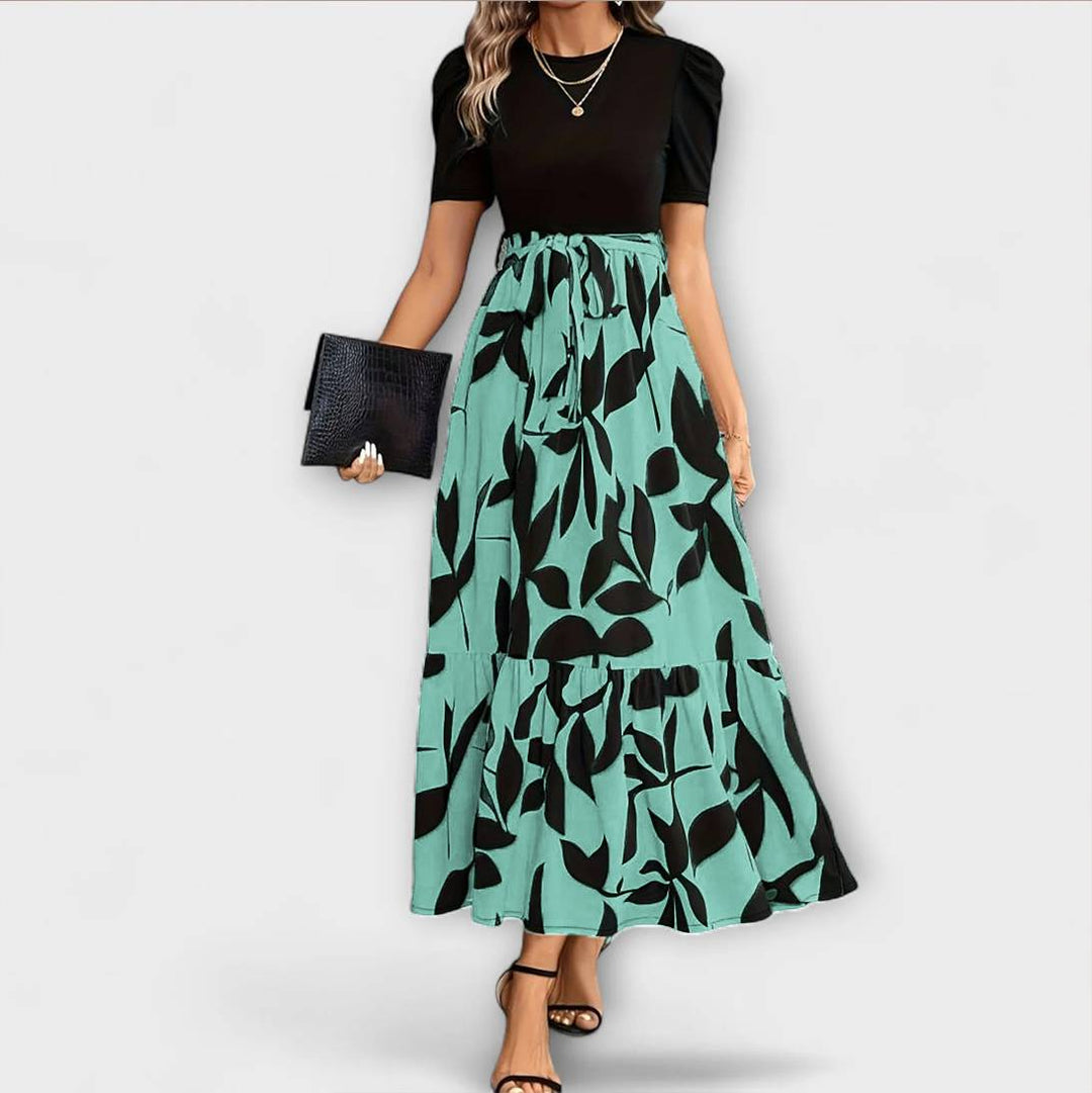Luna - Robe d'été à motif floral et col rond