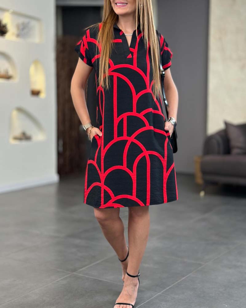 Emy | Robe à imprimé graphique stylée