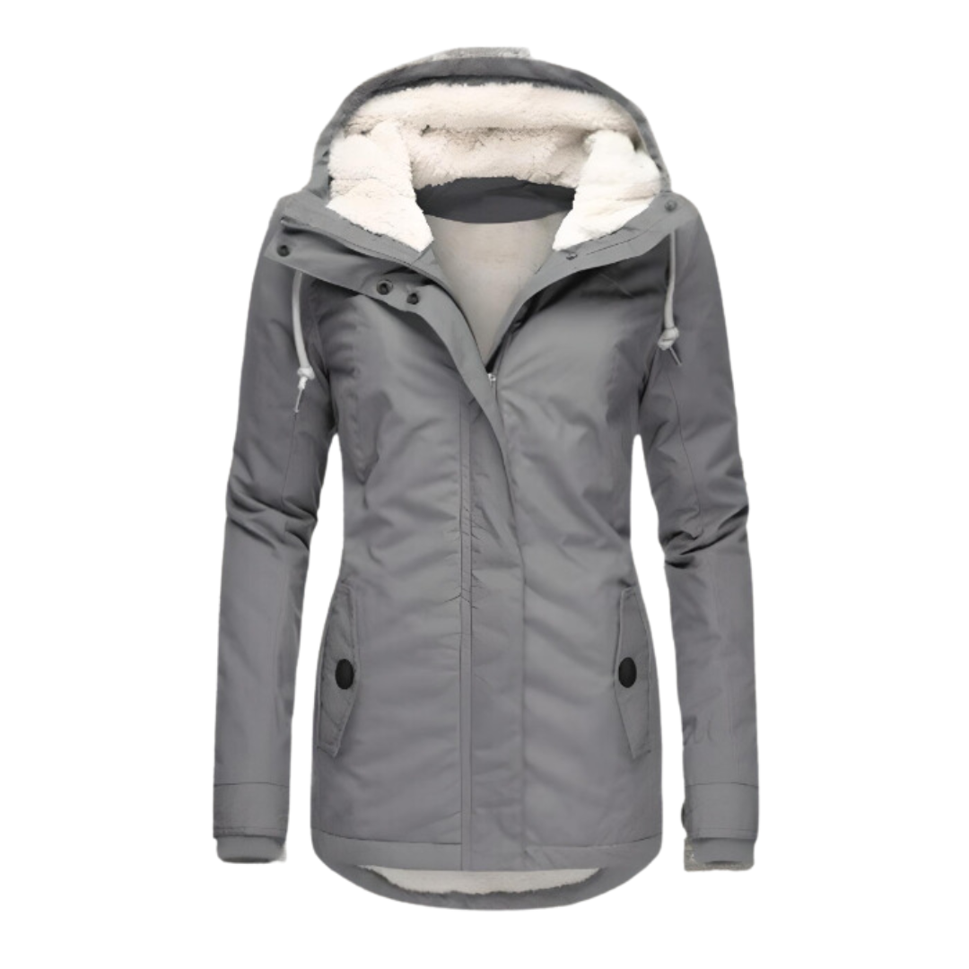 Berenice | Weather-Ready Slim Hooded Parka with Sherpa Lining and Adjustable Hood