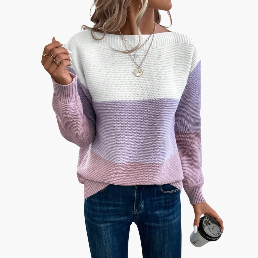 Adele | Relaxed Gradient Sweatshirt with Long Sleeves and Clean Hem