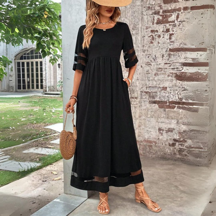 Aubrey™ – Robe midi flatteuse avec effet ventre plat