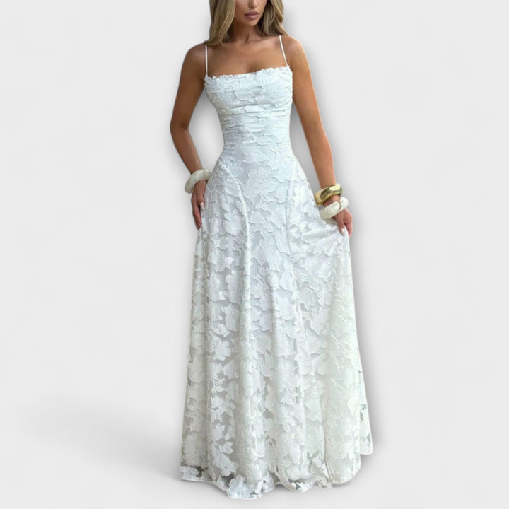 Emberly - Robe maxi jacquard élégante