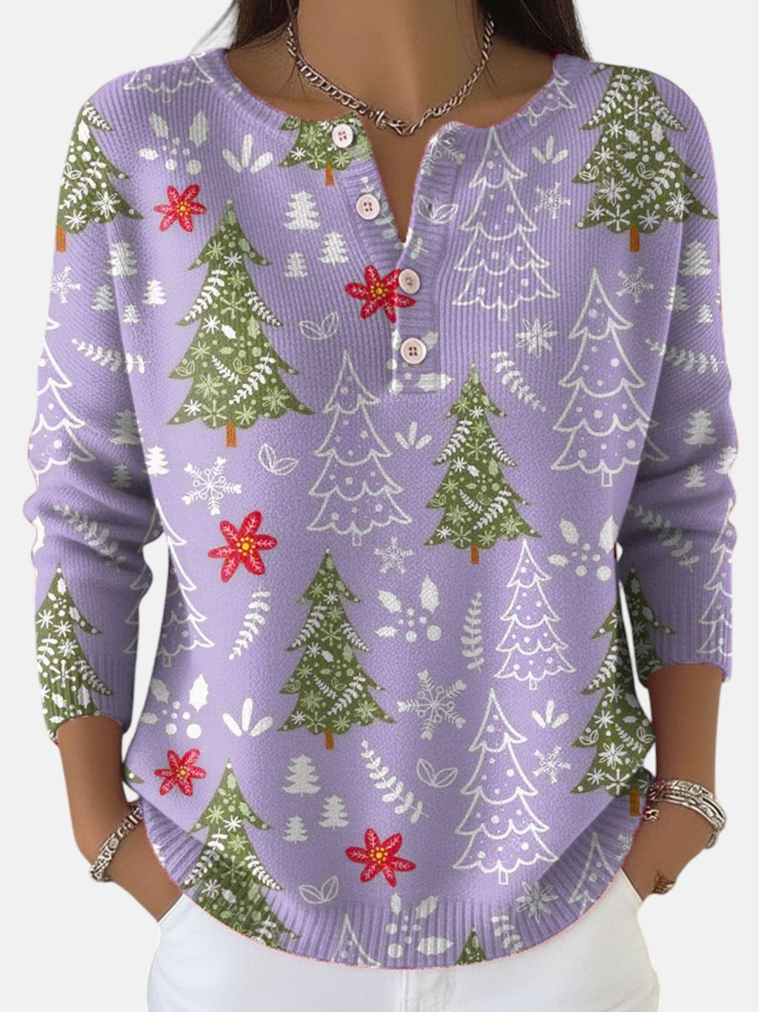 Sofie | Pull de Noël avec boutons