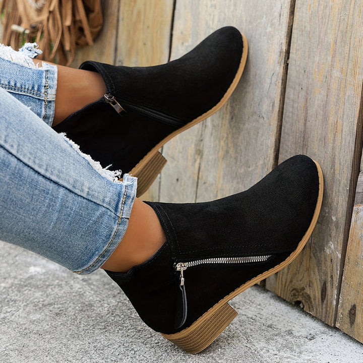 Anneliese | Bottines de cheville confortables avec fermeture éclair et soutien de la voûte plantaire
