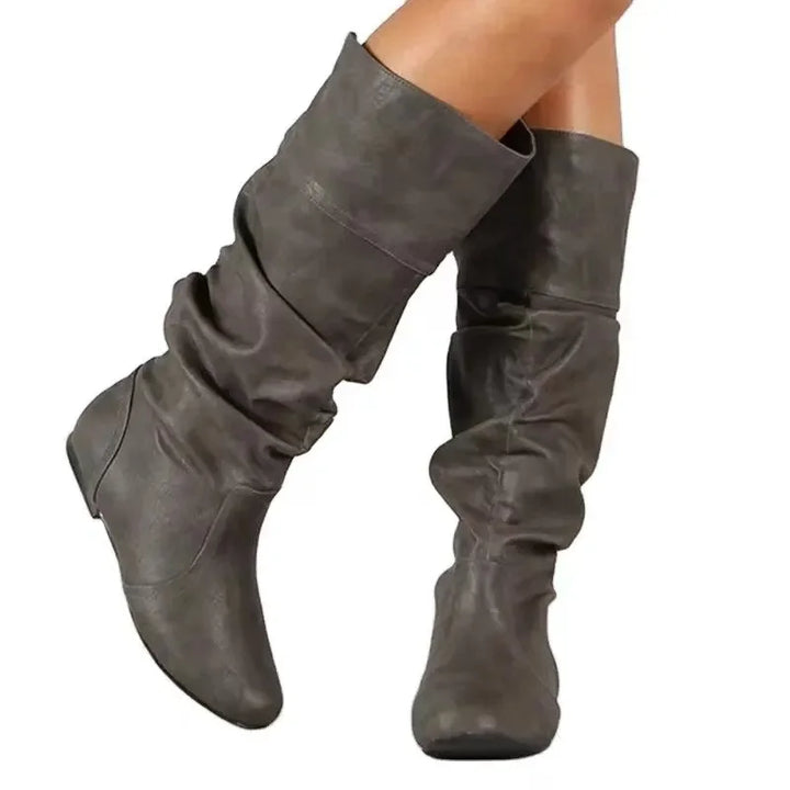 Bianca | Classic Cowboy Mid-Calf Boots with Pointed Toe Detail