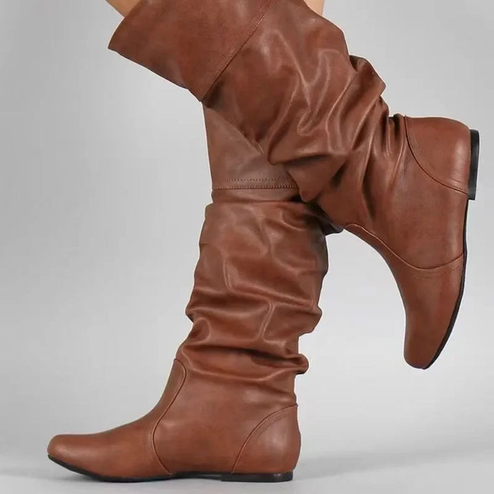 Bianca | Classic Cowboy Mid-Calf Boots with Pointed Toe Detail