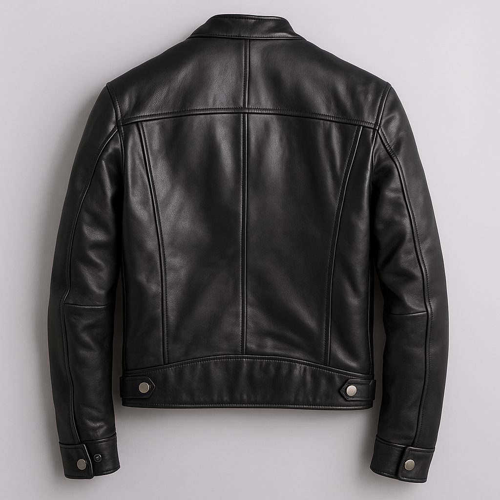 Leon | Casual Leather Jacket with Soft Lining and Fitted Cut