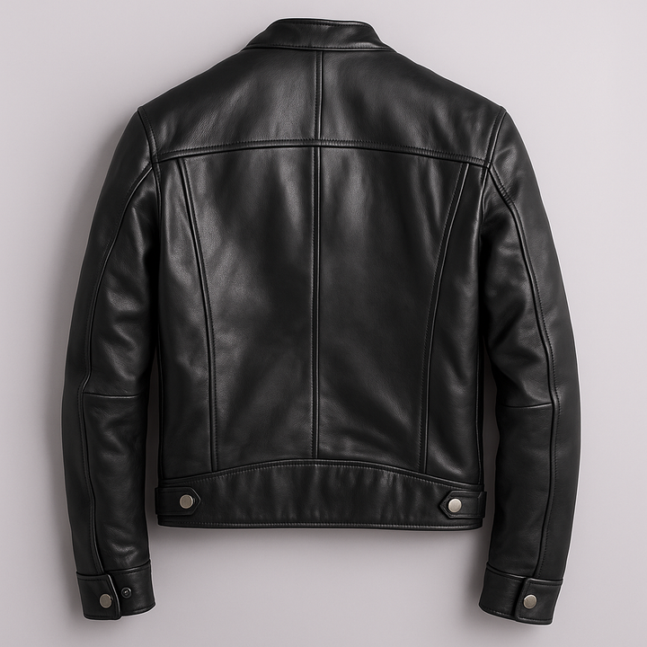Leon | Casual Leather Jacket with Soft Lining and Fitted Cut