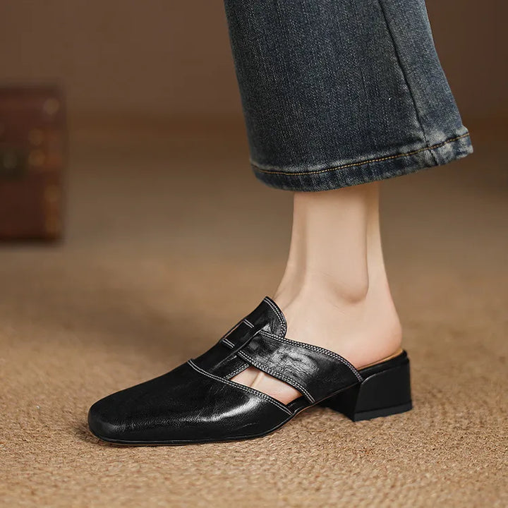 Mules Andie en cuir véritable