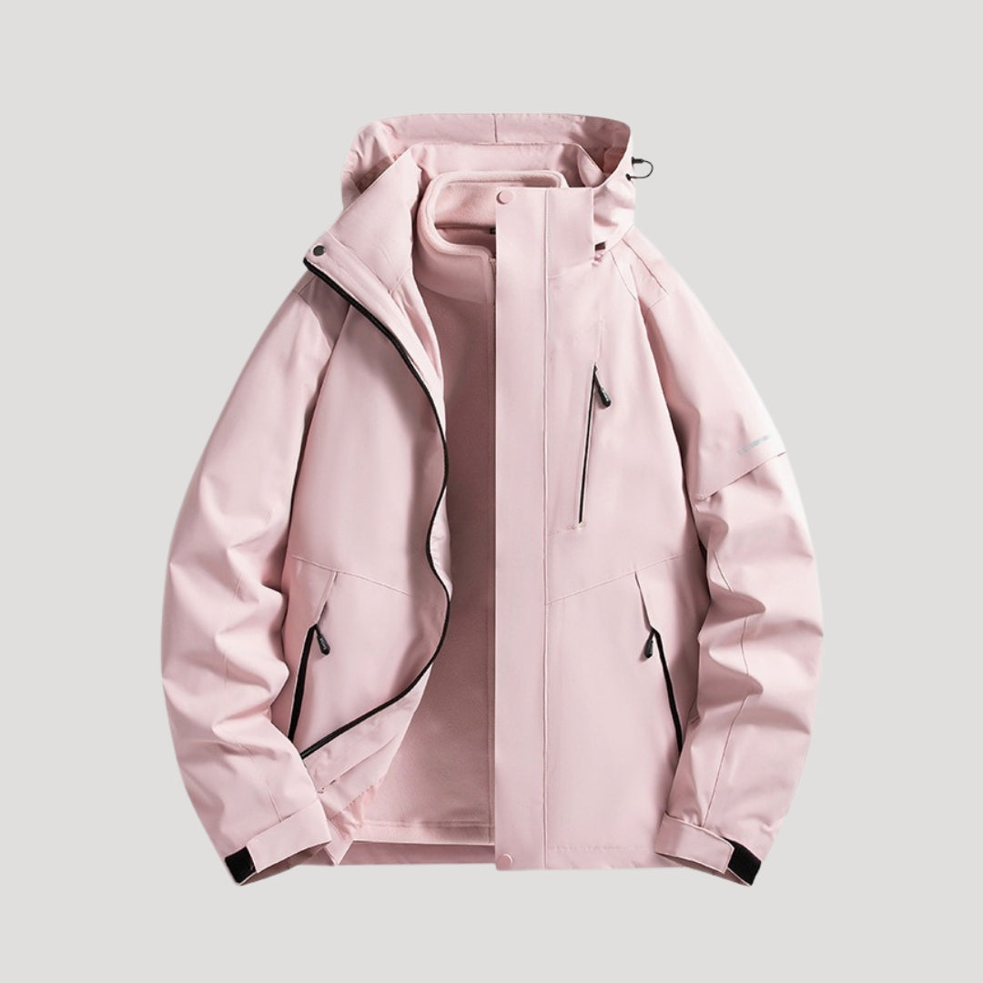 Women's Waterproof Outdoor Hooded Windbreaker Jacket Utility Outerwear