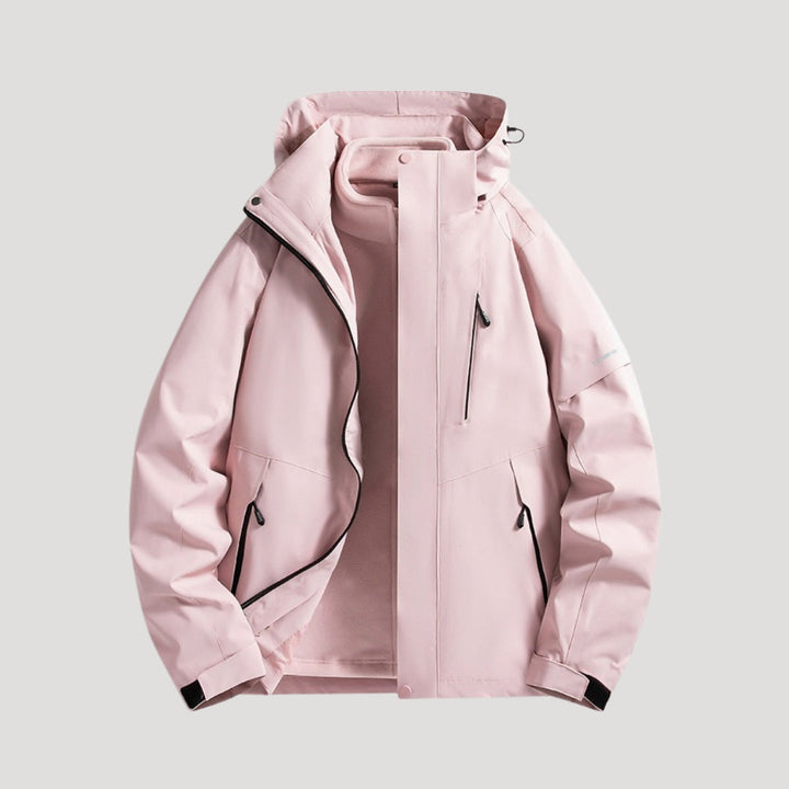 Women's Waterproof Outdoor Hooded Windbreaker Jacket Utility Outerwear