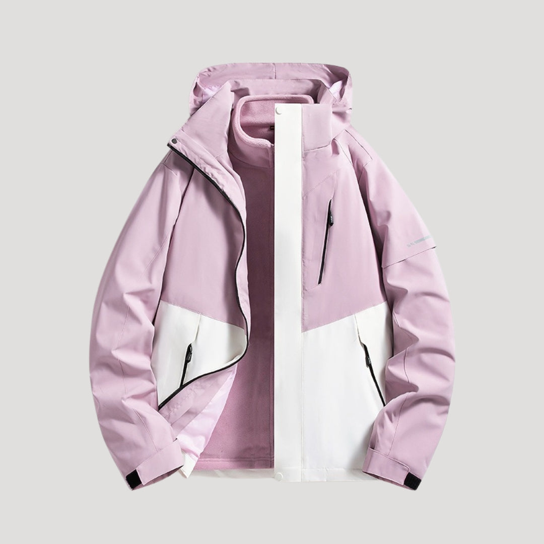 Women's Waterproof Outdoor Hooded Windbreaker Jacket Utility Outerwear