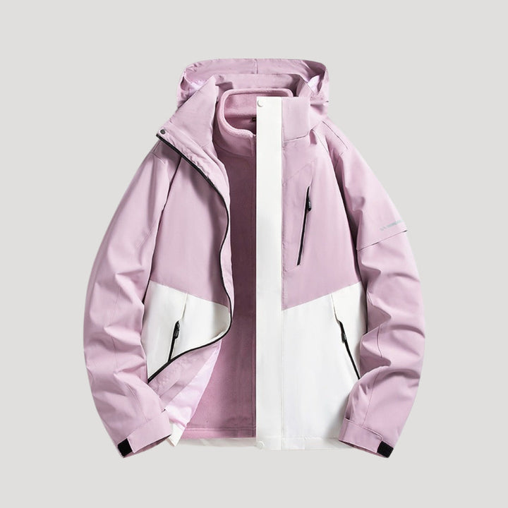 Women's Waterproof Outdoor Hooded Windbreaker Jacket Utility Outerwear