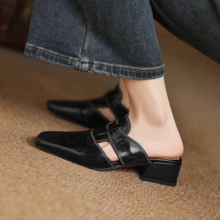 Mules Andie en cuir véritable