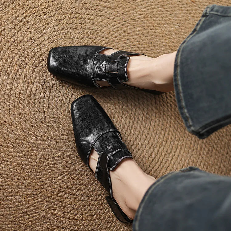 Mules Andie en cuir véritable