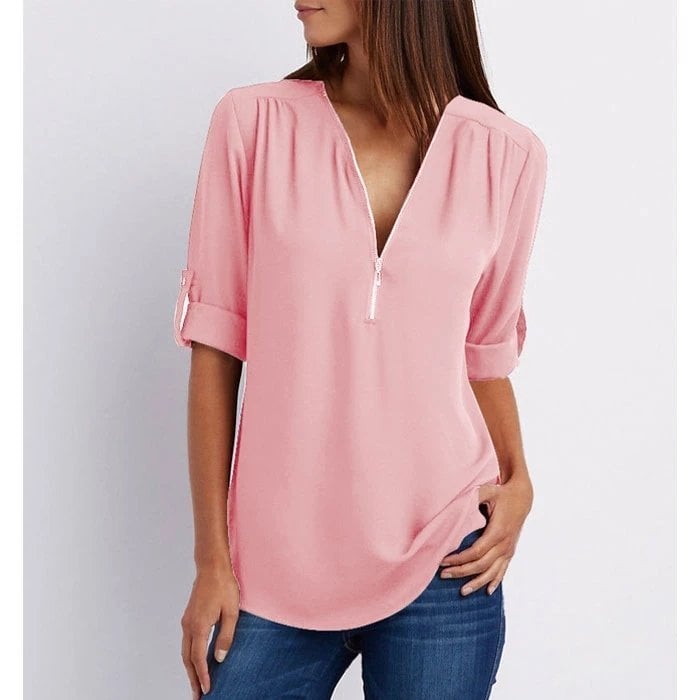 Gwen | Blouse chic zippée