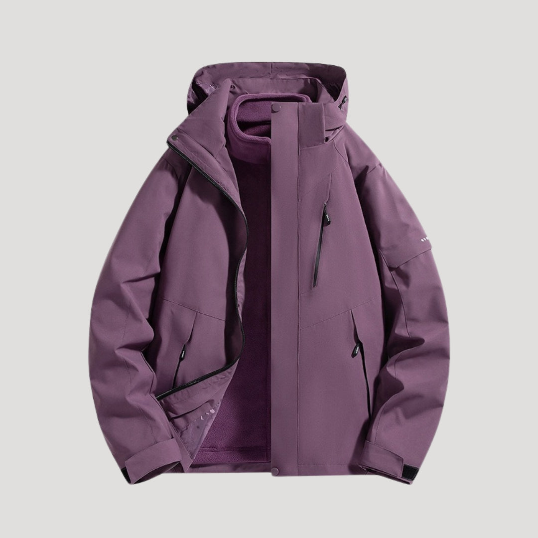 Women's Waterproof Outdoor Hooded Windbreaker Jacket Utility Outerwear