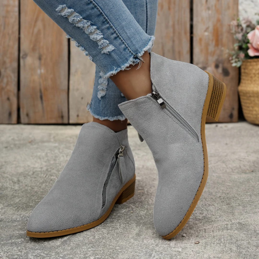 Anneliese | Bottines de cheville confortables avec fermeture éclair et soutien de la voûte plantaire